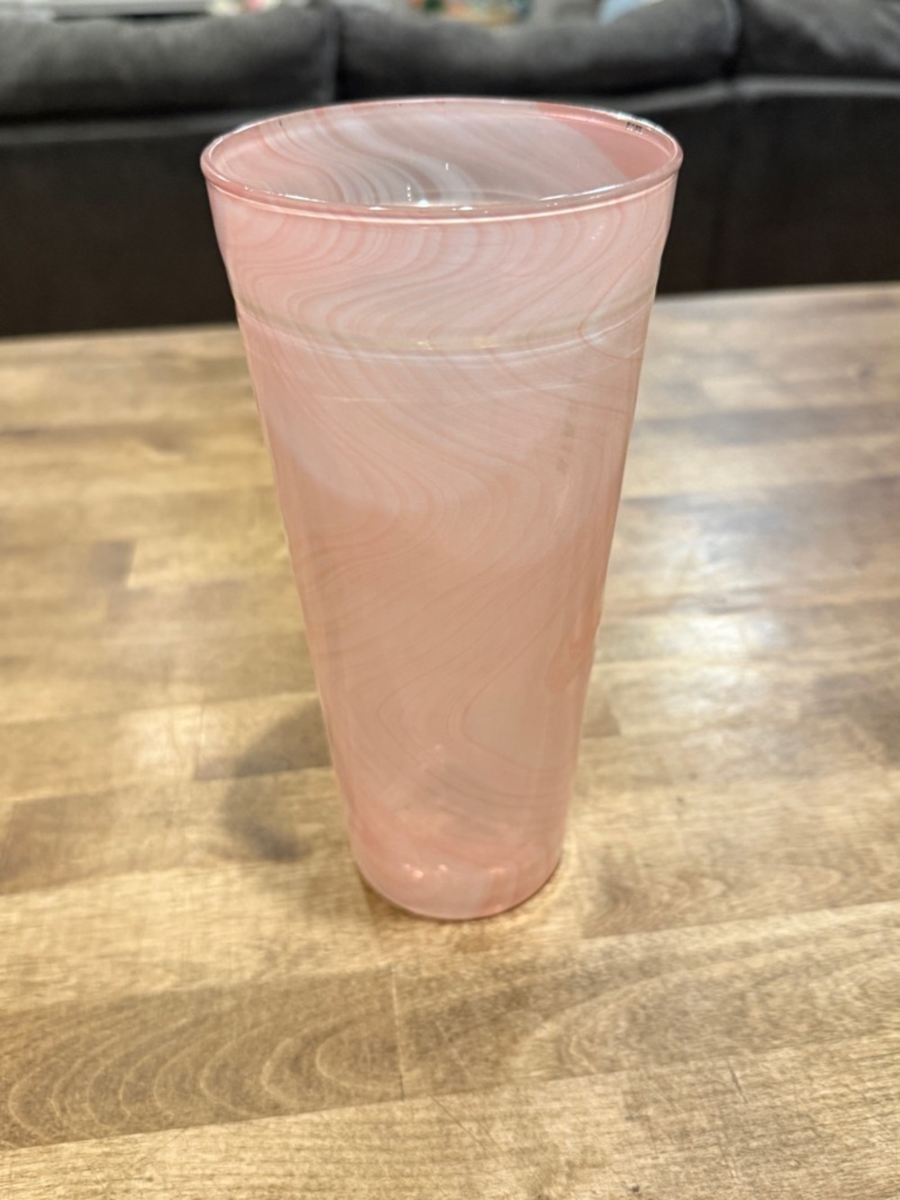 Starbucks Venti Glass Tumbler Pink Coral Marble Double Wall Cold Cup